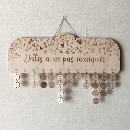 Calendrier anniversaire
