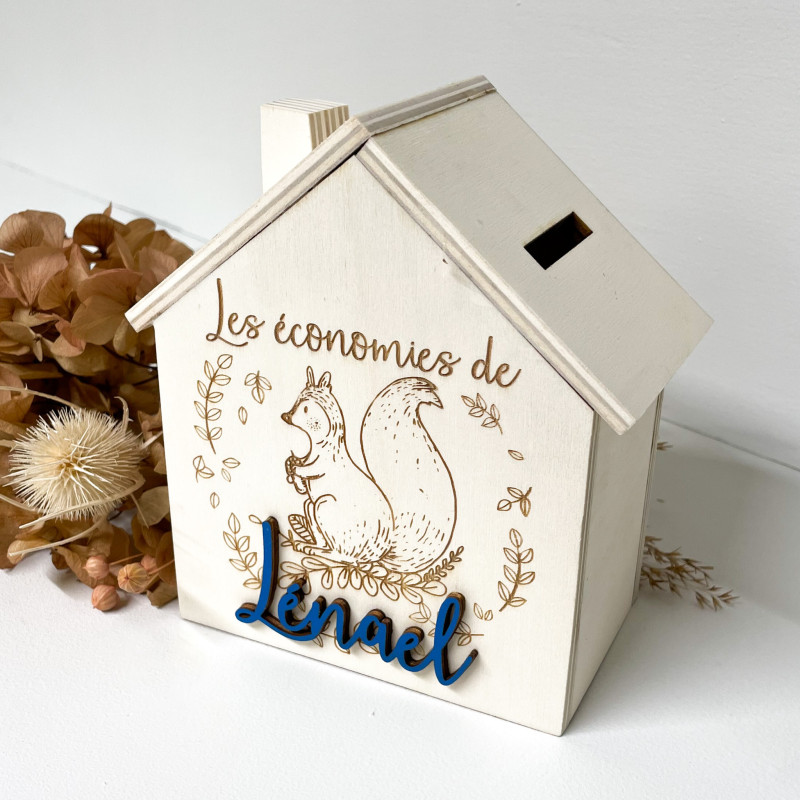 Tirelire Maison - Ecureuil