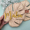 Feuille monstera avec prénom