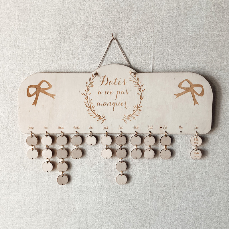 Calendrier anniversaire nœuds